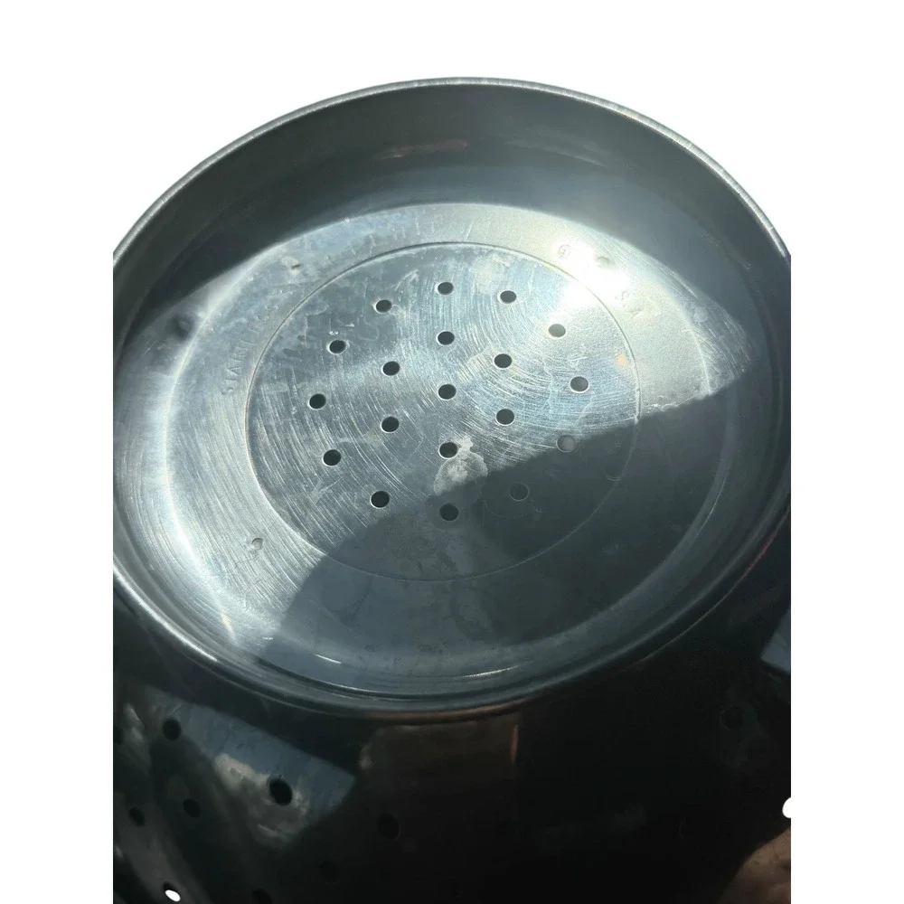 Vintage EKCO Flint Stainless Steel Footed Colander Strainer  Made in USA Classic